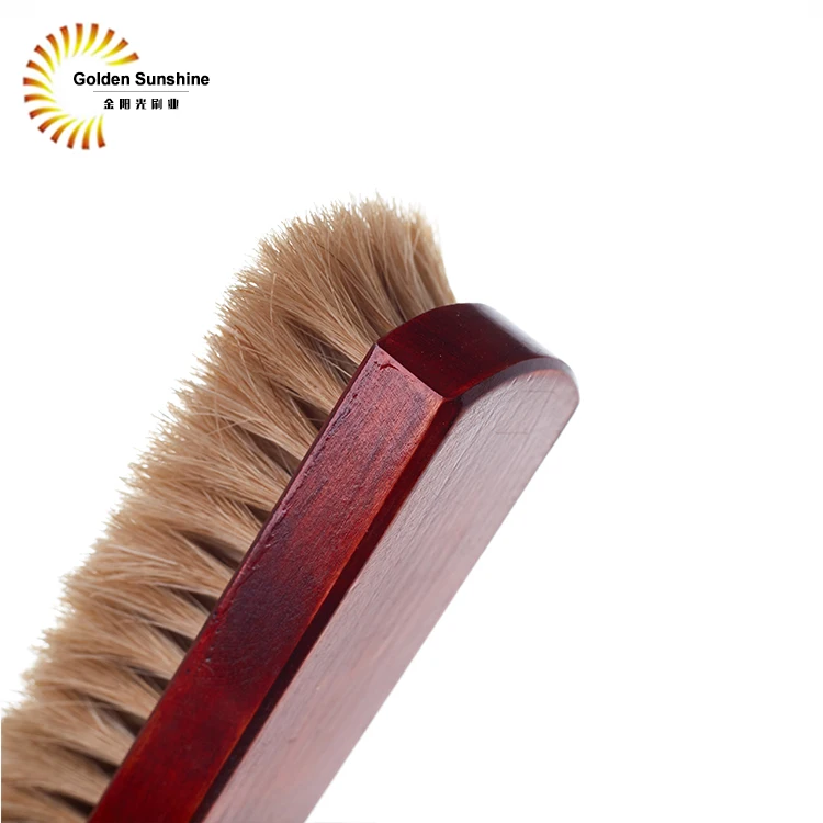 
Custom Pig Hair Shoe Brush Wood Shoe Polish Brush 