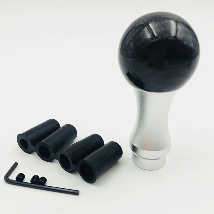 Real Carbon Fiber Round Ball Shape Universal Auto Car Truck Gear Shift Knob