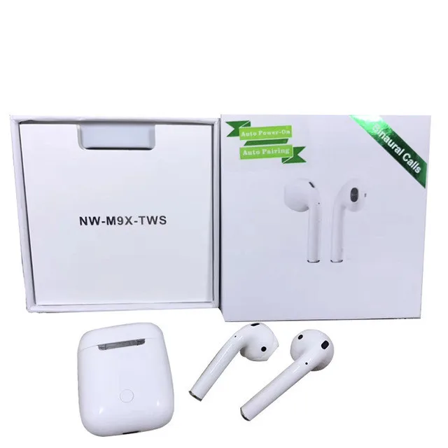 M9x V5.0 TWS Touch Control Auto Power On/Connected Wireless Earphone Storage Earphone Pods