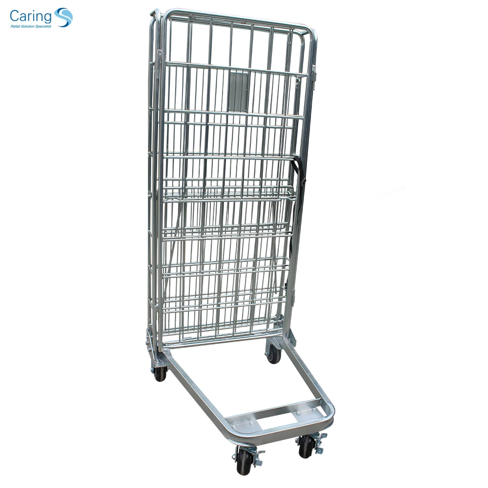 Cargo rolling mesh cage containers