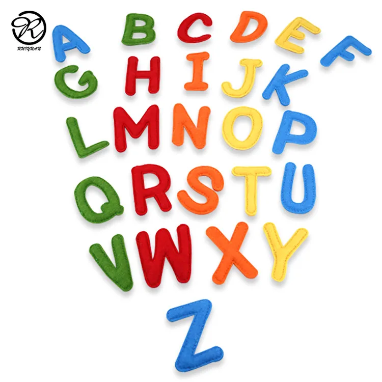 Felt Alphabet Letters A to Z Assorted Colors Fabric ABCs for DIY Craft Kids Toys Christmas Birthday Party Decoration