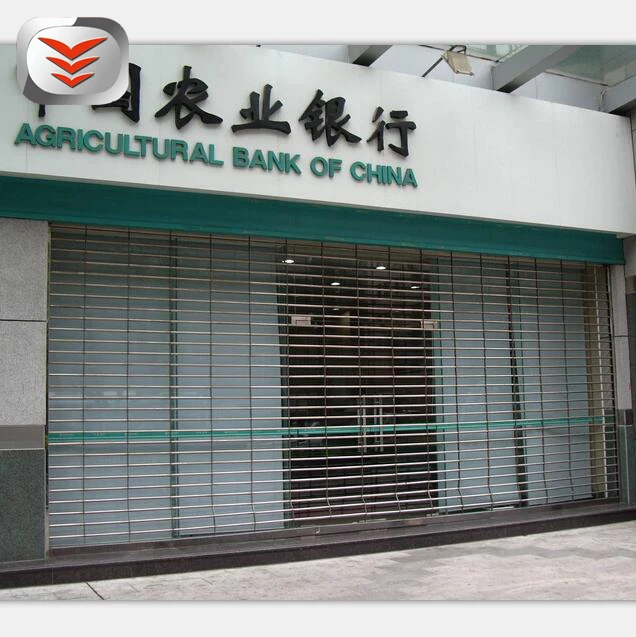 Standard  electronic  rolling Exterior Entrance Security Main Grill Design Stainless Steel Door