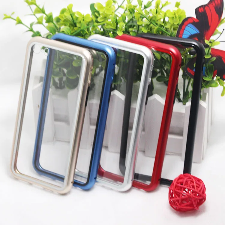 
Factory Price Tiba Magnetic Aluminum Glass Mobile phone Case for iPhone 5G/5S 