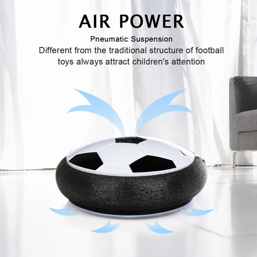 Soccer Ball for Boys Hover Football Disk Toy with LED Light and Foam Bumpers Indoor Outdoor Beach Ball Bath Toy Plastic