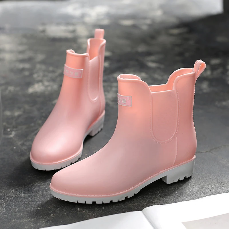 
Women Rain Boots Ladies Rubber Boots Waterproof Shoes Boots Ankle 
