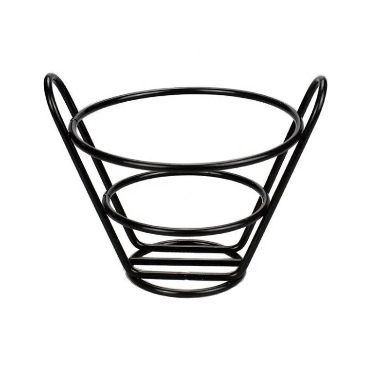 Black Iron Ice Cream Cone Holder Stand  Display Snow Cones Sushi Hand Rolls Popcorn Candy French Fries Sweets Savory