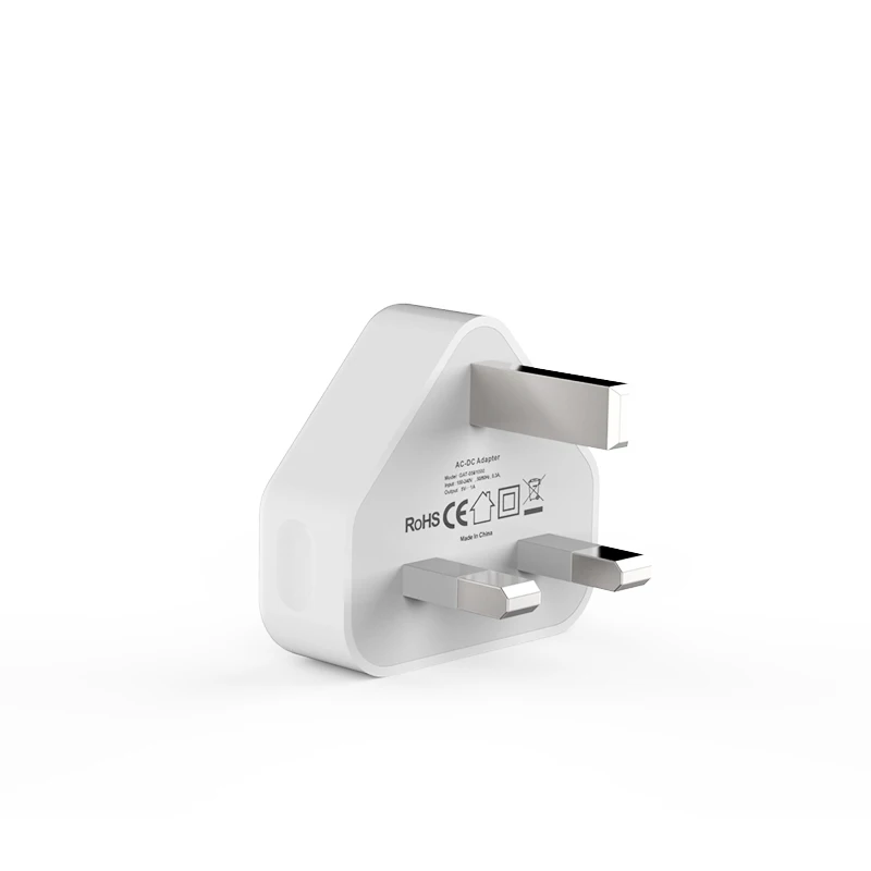 
5V 1A United Kingdom standard Smart phone USB charger CE certified UK HK universal portable classic design wall charger 