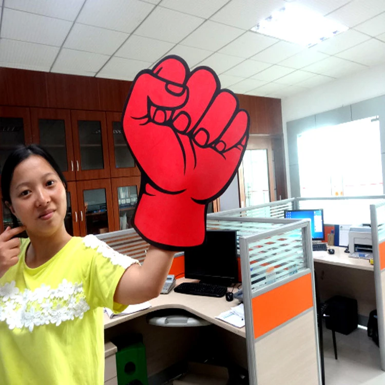 
Custom sports New Arrival Custom Color Design Cheer leading Products EVA Foam hand with logo 
