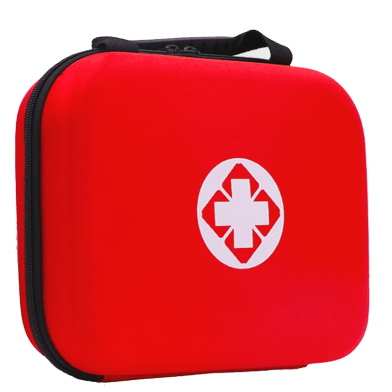
Large storage red waterproof eva first aid kit carrying handle empty bag 