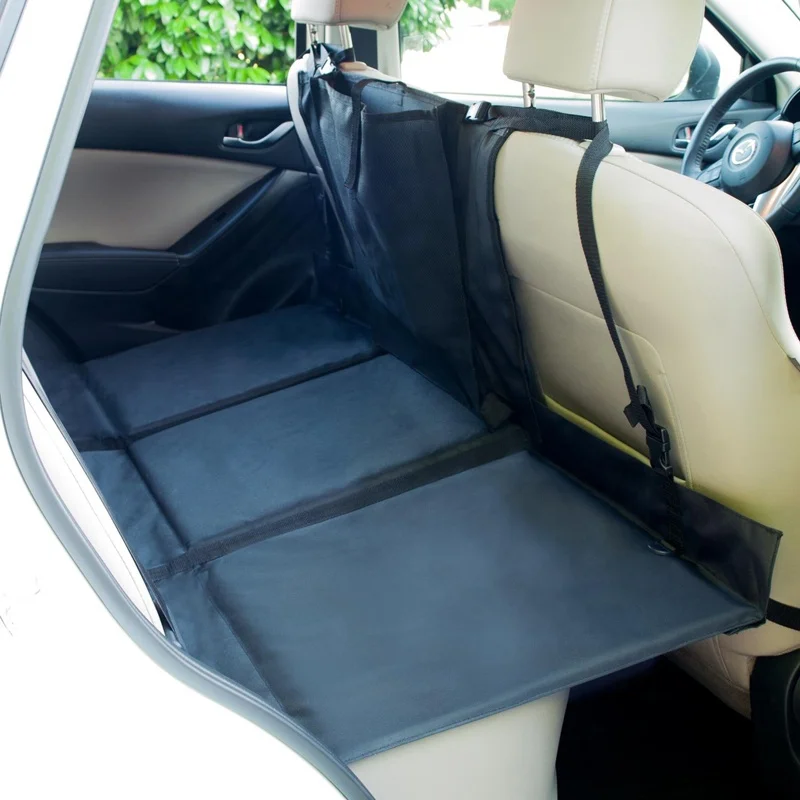 Backseat Pet Bridge Dog Car Back-Seat Extender Platform Seat Cover Divider Barrier