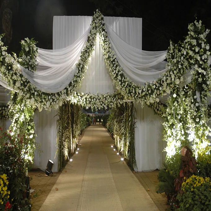 luxury wedding decorations with pipe and drape systems