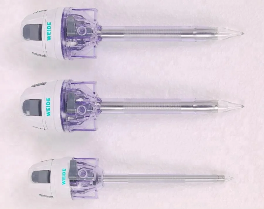 Одноразовые лапароскопической троакар Комплект B 3 канюли + 2 обтюратор + иглы вереша + извлечения сумка