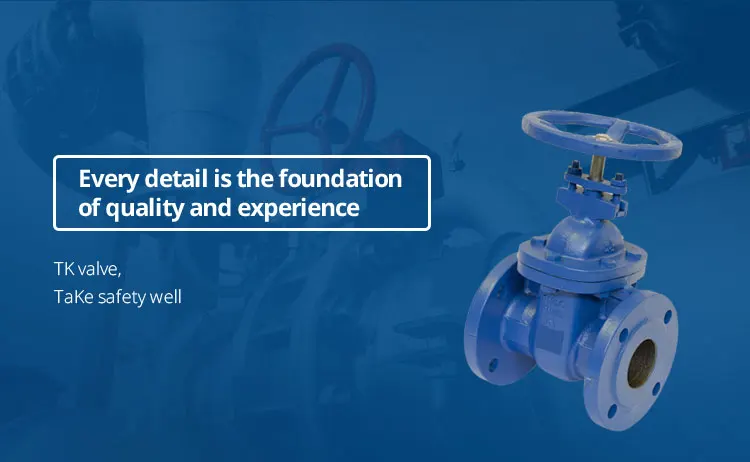 TKFM factory direct sale dn 80 steam power station flanged din cast iron epdm seal resilient gate valve