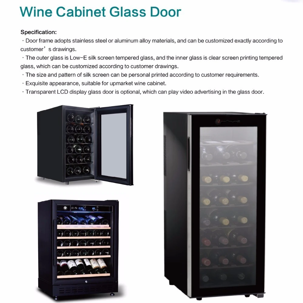 
Upright Wine display cooler transparent glass door 