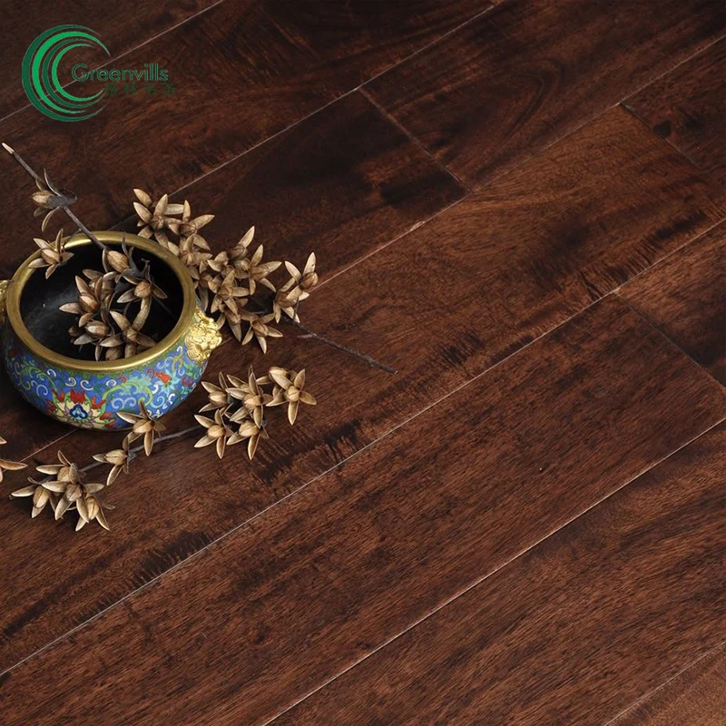 China factory 122mm width acacia hardwood solid wood event flooring