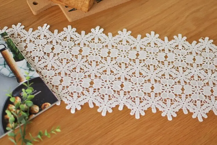 Белая скатерть с вышивкой, свадебное украшение для дома, кружевная фетровая скатерть