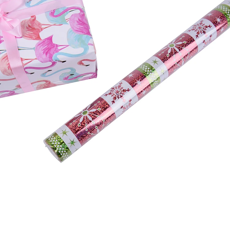 
Factory Direct Sales Birthday Gift Wrap Offset Printing Cmyk Holographic Foil Gift Wrapping Paper Custom 