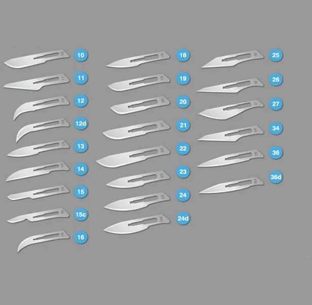 China medical disposable sterile carbon stainless steel surgical blade