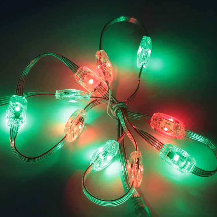 CE ROHS custom waterproof full color ws2811 white 3d 15mm pixel addressable led ball light string