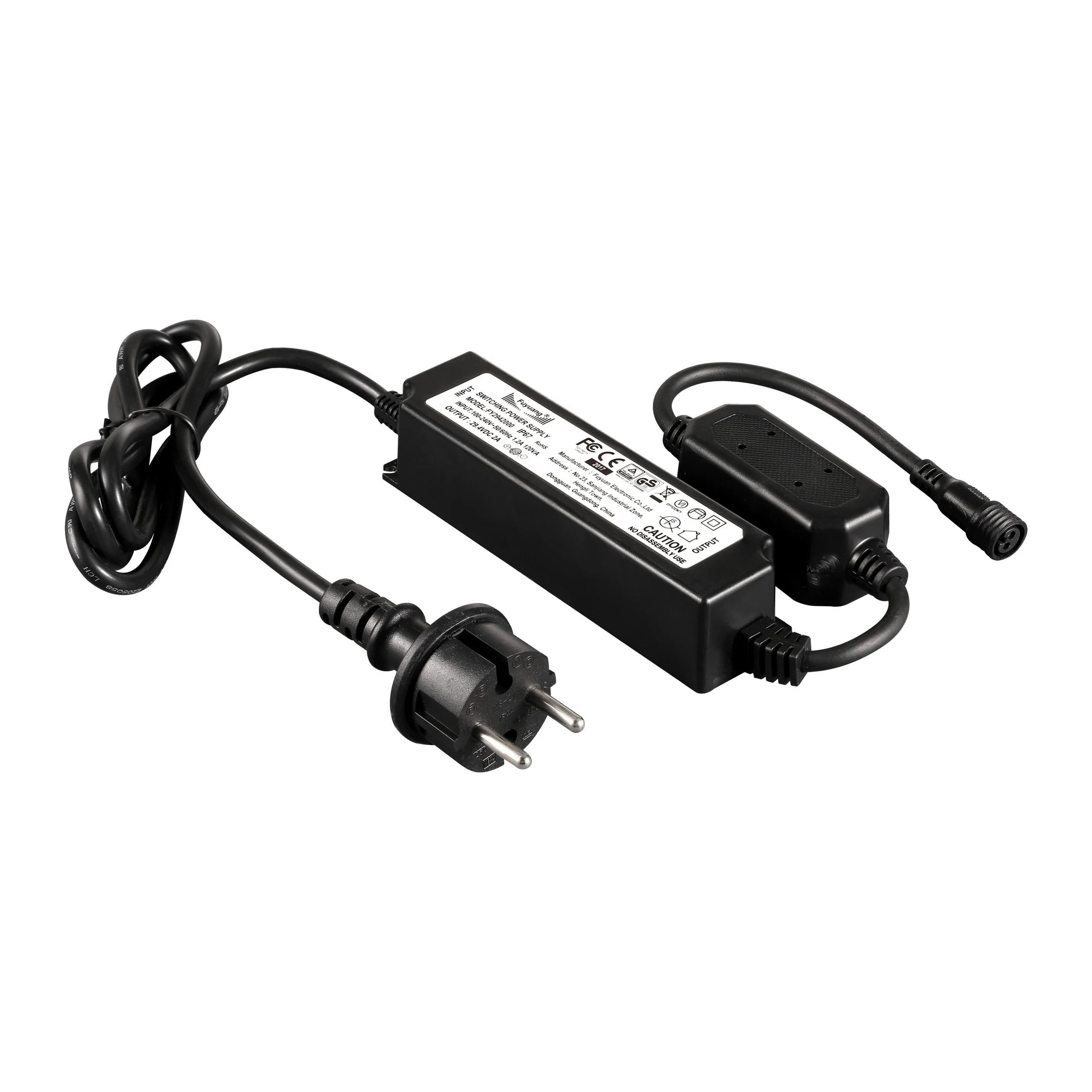 FY2403000 110v ac to 24v dc power supply 24v 3a power adapter with ce u l