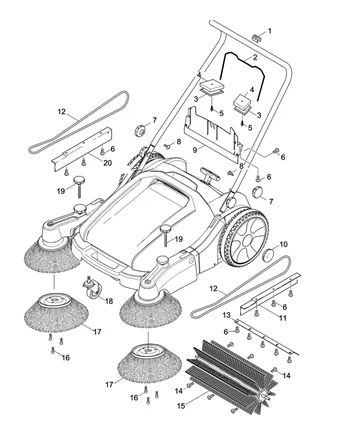 hand push floor sweeper manual
