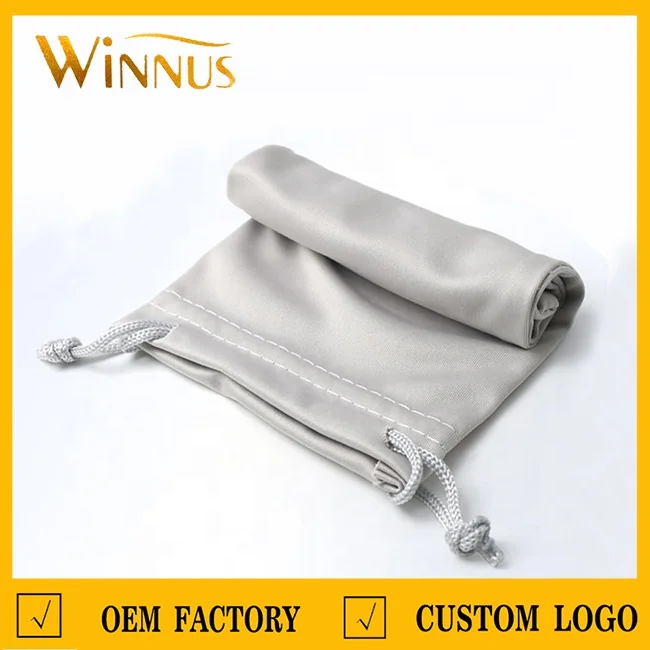 soft touch clean microfiber cloth drawstring glasses bag package sunglass pouch with custom logo