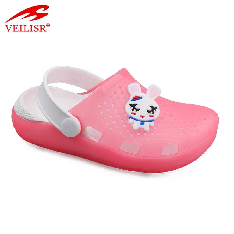 
Outdoor summer beach clear PVC upper children sandals kids clogs 