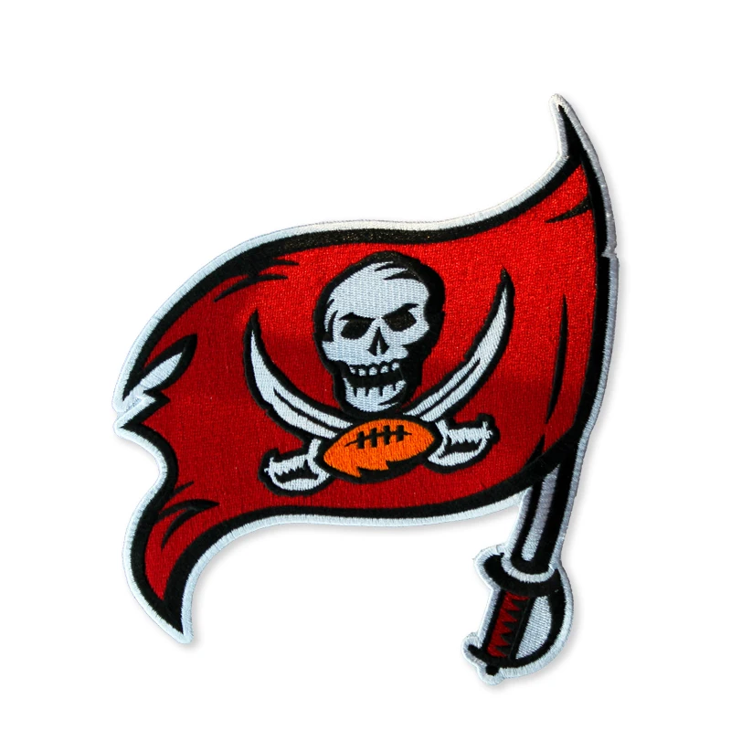 
hot sell on Amazon NFL embroidered football patch iron on patches for bags fast delivery Bucs sports patch 