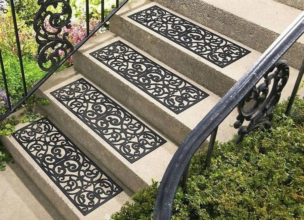Non-slip Exterior Safety Outdoor Non Anti Slip Recycled Rubber Stair Treads