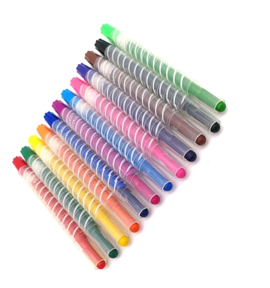Mini twist plastic rotation crayon smooth drawing crayon for kids