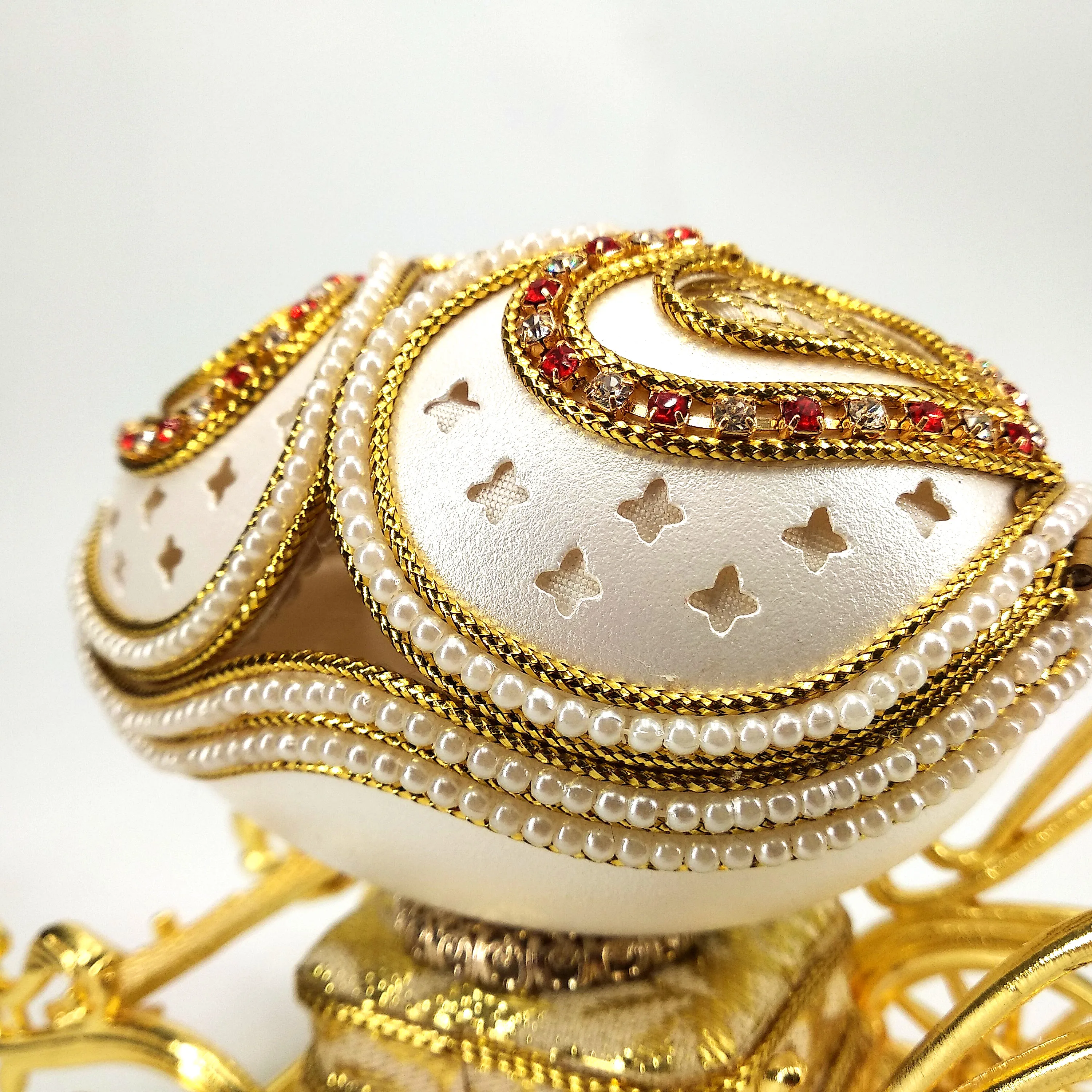 Wedding Favor Romance Goose Egg faberge egg Shape Jewelry Box