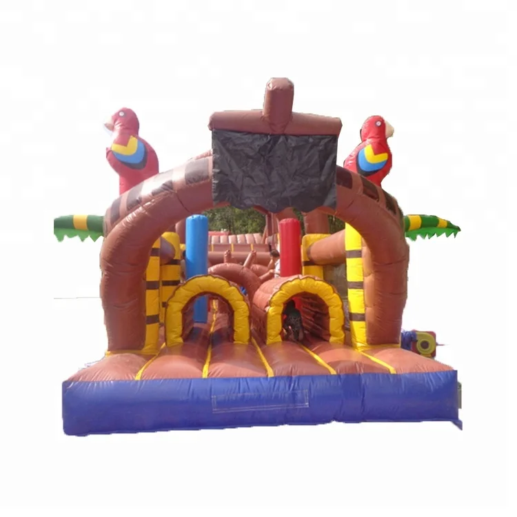 Новый дизайн коммерческих Крытый надувной туннель пиратский Лодка препятствие