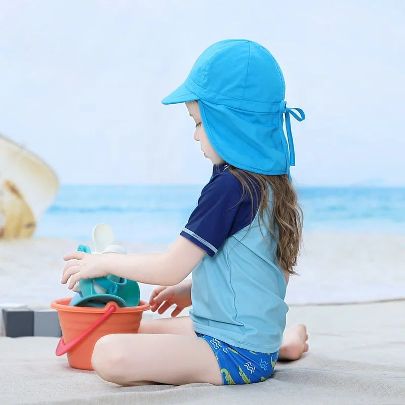 Kaavie blank kids hat wholesale baby summer cap toddler flap sun hat kids cap hat