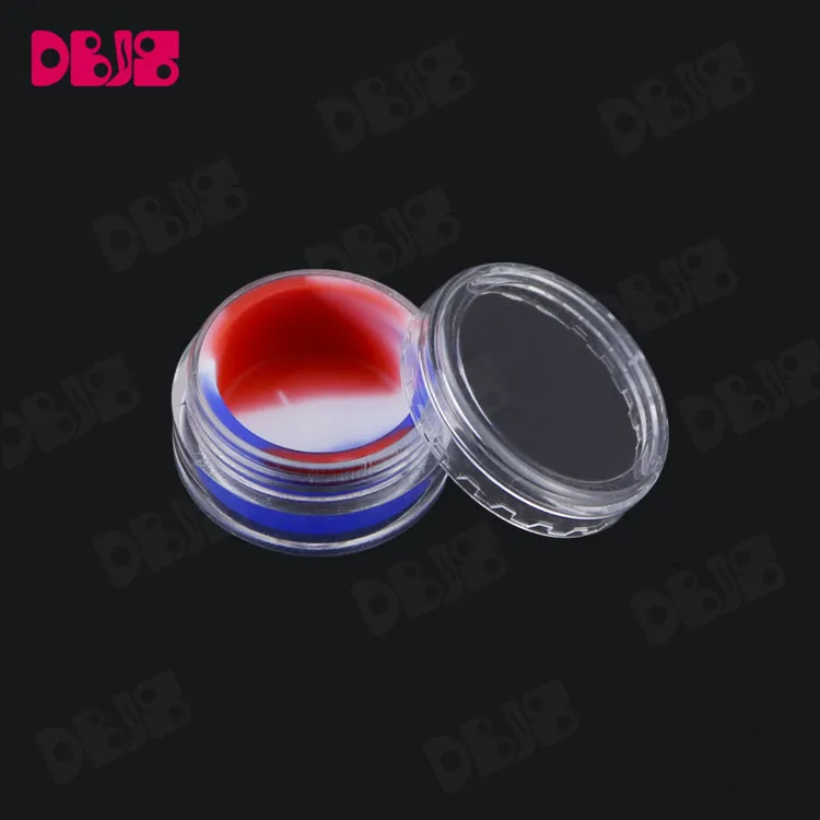 
Unique Design Silicone Container Wax Jars Custom Logo Plastic Clear Wax Container Jar 