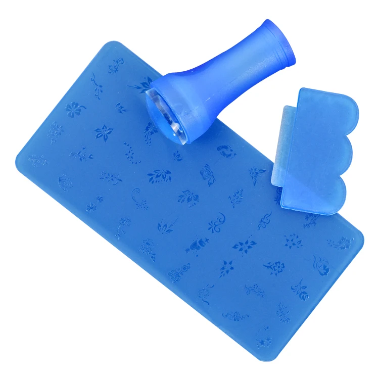 Factory price wholesale plastic material easy apply personal finger nail DIY tools nail design custom nail stamping plate