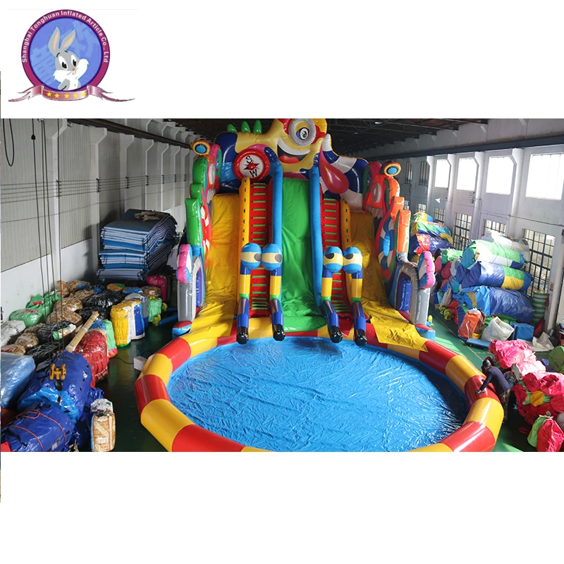 Professional design inflatable water slide water adults build a water park pool inflatable toy