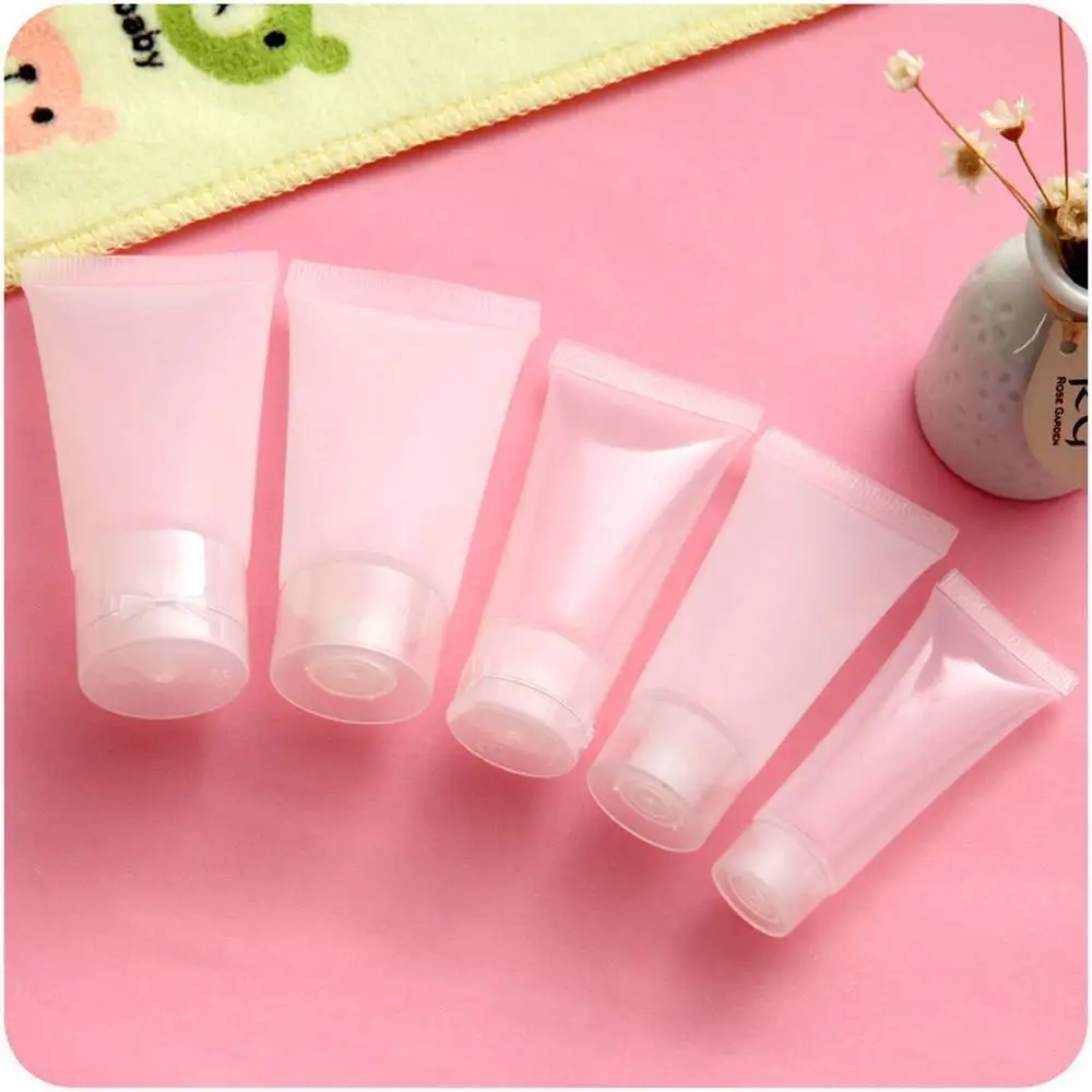 Clear Transparent frosted Cosmetic Plastic Soft Tube for face wash eyelash container