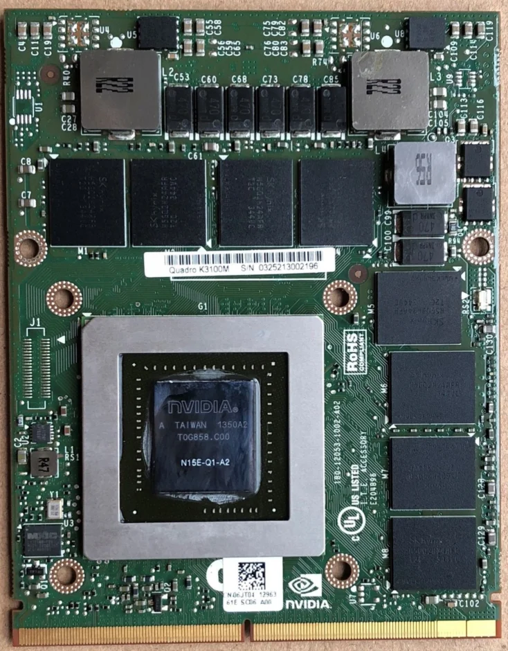 6JT04 XJPPG FOR DELL M6700 M6800 nVIDIA Quadro K3100M N15E-Q1-A2 4GB Graphics Video Card