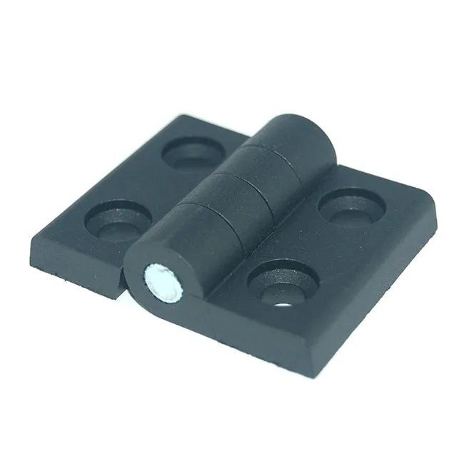 Black Plastic Hinge With Knurled Brass Pin Cabinet Cupboard