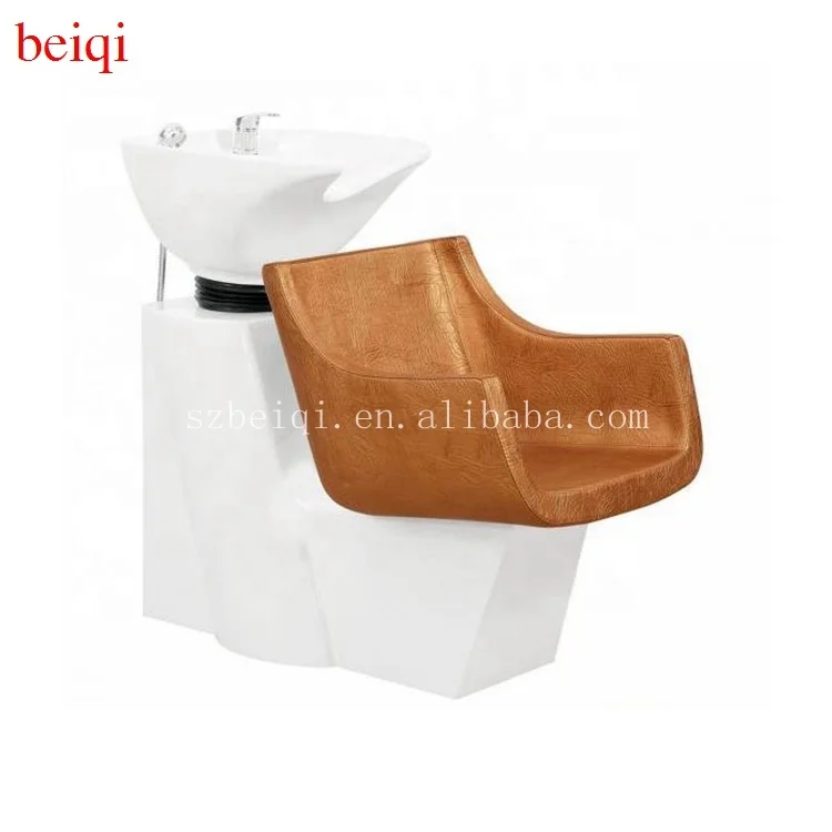 Factory wholesale salon hair washing ceramic bowls shampoo unit for sale