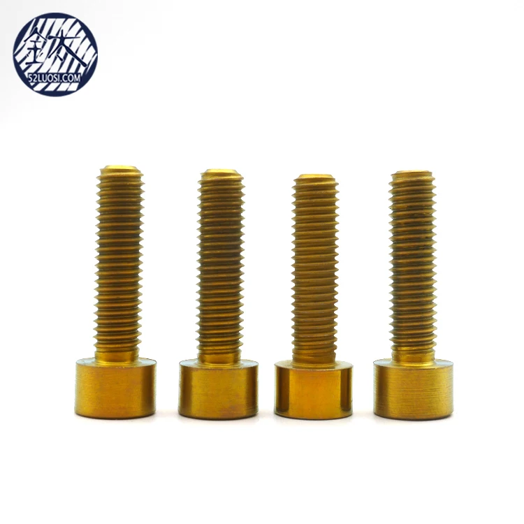 Hot Sale Gold Anod Titanium Colored Allen Bolts
