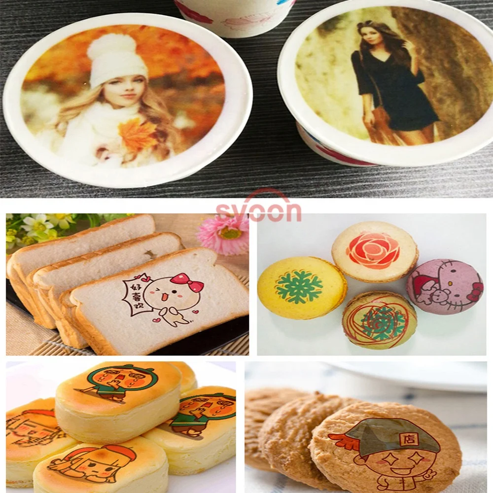 Android touch screen coffee latte printer, edible inkjet coffee printing machine for coffee and cake
