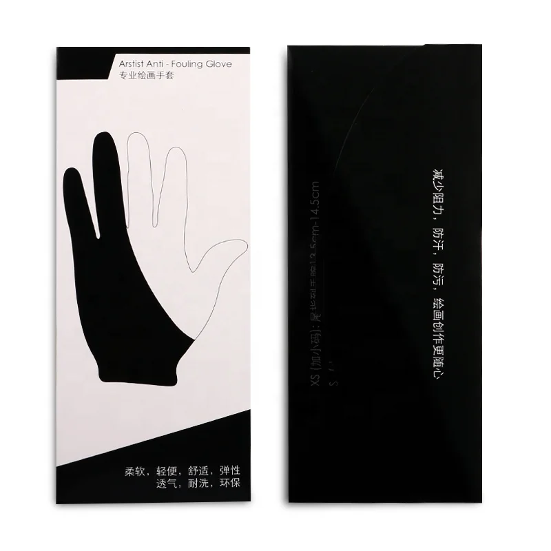 Low price cheap one color painting custom gloves golf glove packaging bags box
