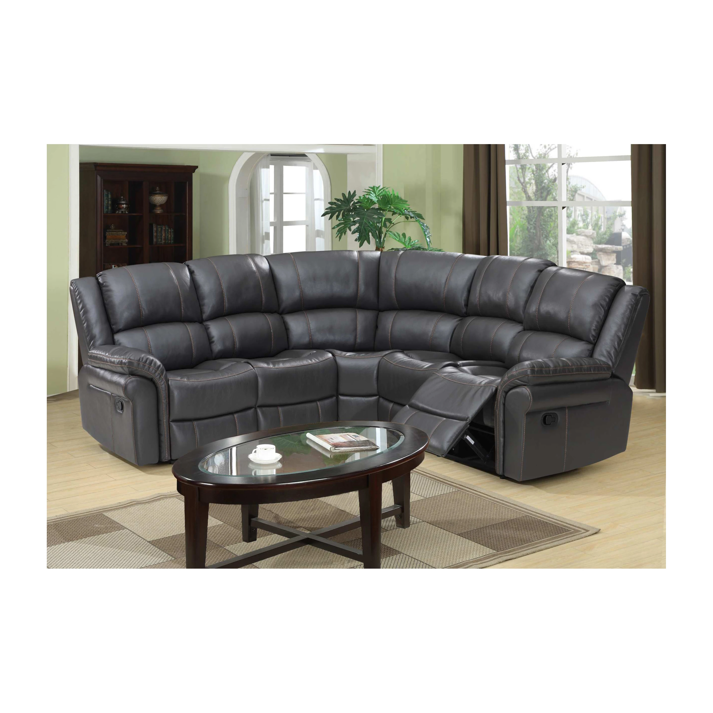 
Top Sale Luxury Living Room Furniture Leather Recliner Corner Sofa BRC-528 