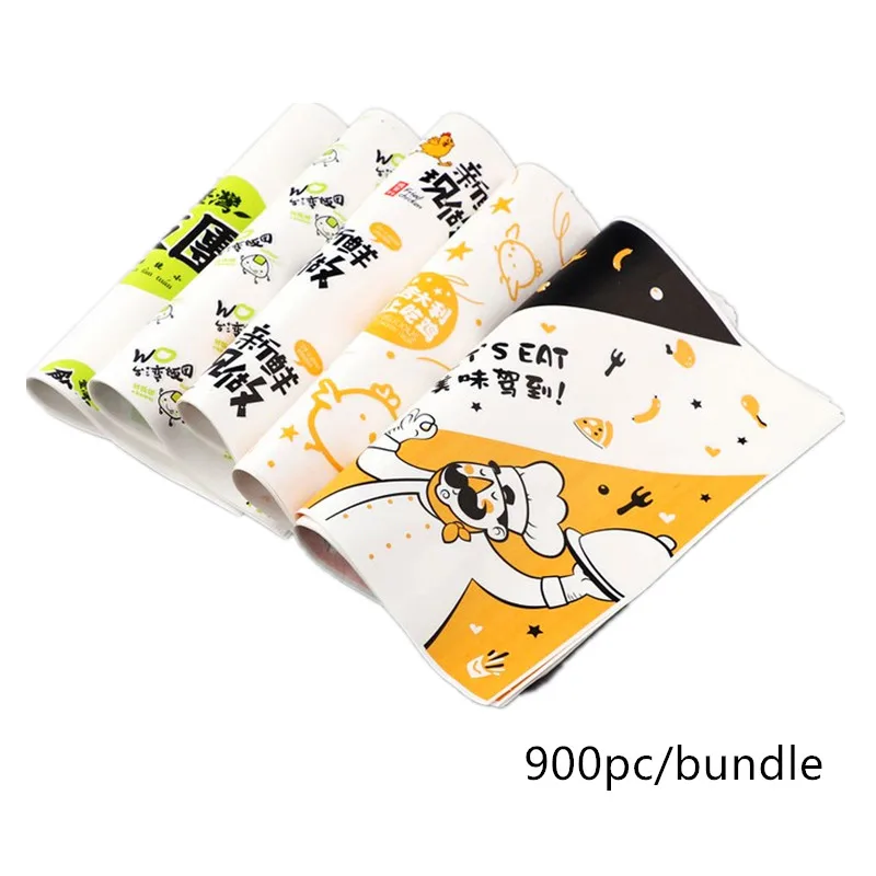 Brown kraft paper burger hamburger wrapper sandwich food packaging paper printed grease proof food wrapping paper