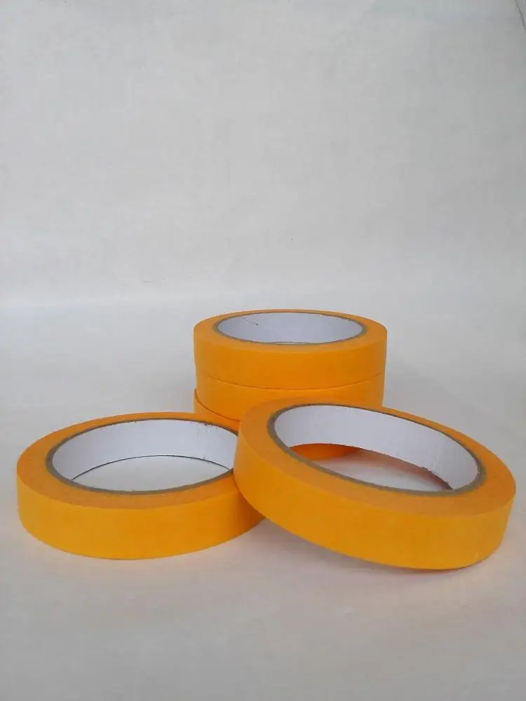 
18mm 24mm 36mm 48mm yellow high adhesive masking spray paint washi paper tape 