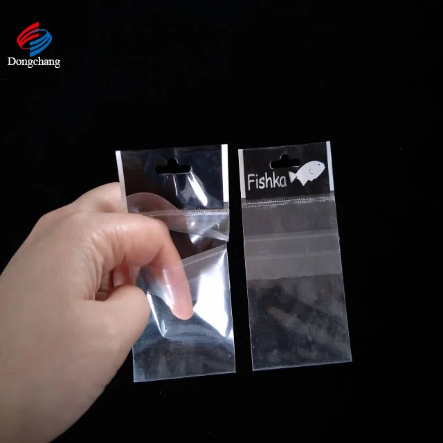 High quality OPP Plastic Bags With Adhesive Tape and Hang Hole/OPP Header Cards Plastic Bag