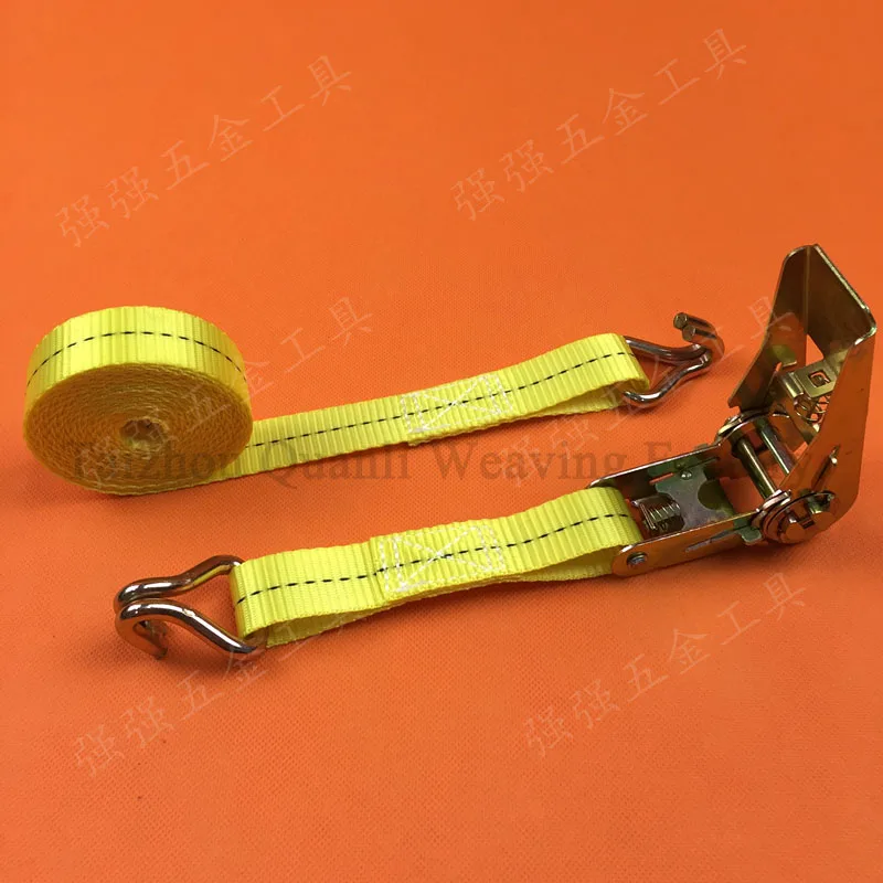 Ремень для крепления груза с храповым механизмом и двойным J-образным крючком