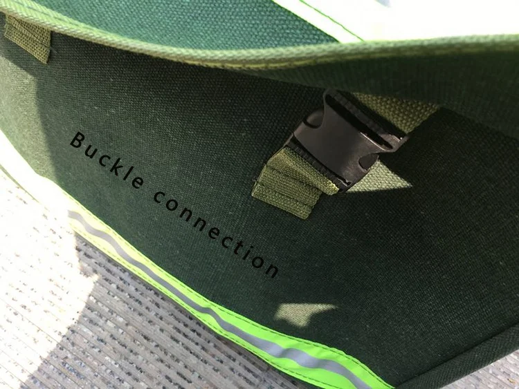 Large capacity thickened canvas motorcycle luggage saddle bag