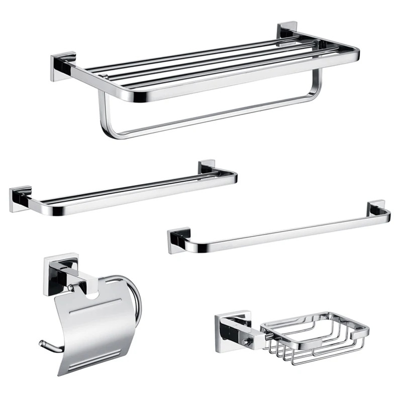
Stainless steel bath accessories set hotel home bathroom hardware 